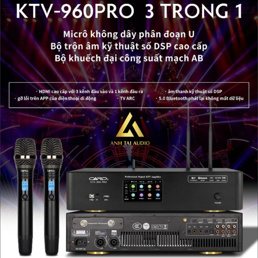 Cục đẩy công suất CARD KTV 960 Pro