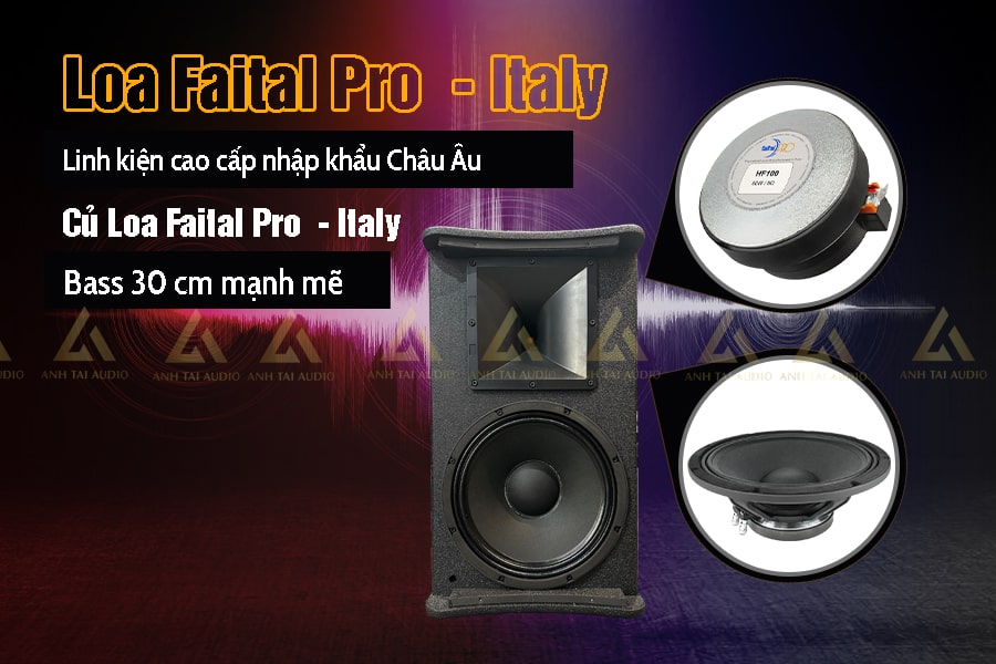 Loa karaoke MIX I12 sử dụng linh kiện cao cấp FaitalPro (Ý) được nhập khẩu Châu Âu 100%