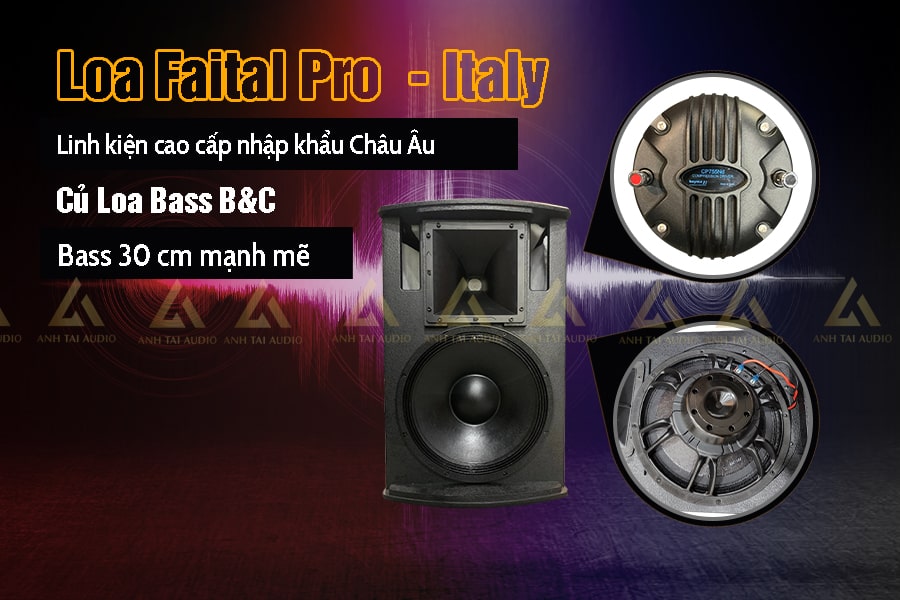 Loa karaoke MIX M12 cao cấp được trang bị những linh kiện chất lượng nhất trên thị trường âm thanh hiện nay