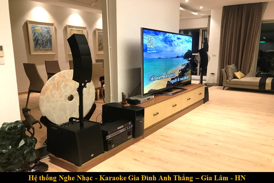 Hệ thống âm thanh karaoke loa curv 500 - gia đình Anh Thắng tại Ninh Hiệp - Gia Lâm - Hà Nội