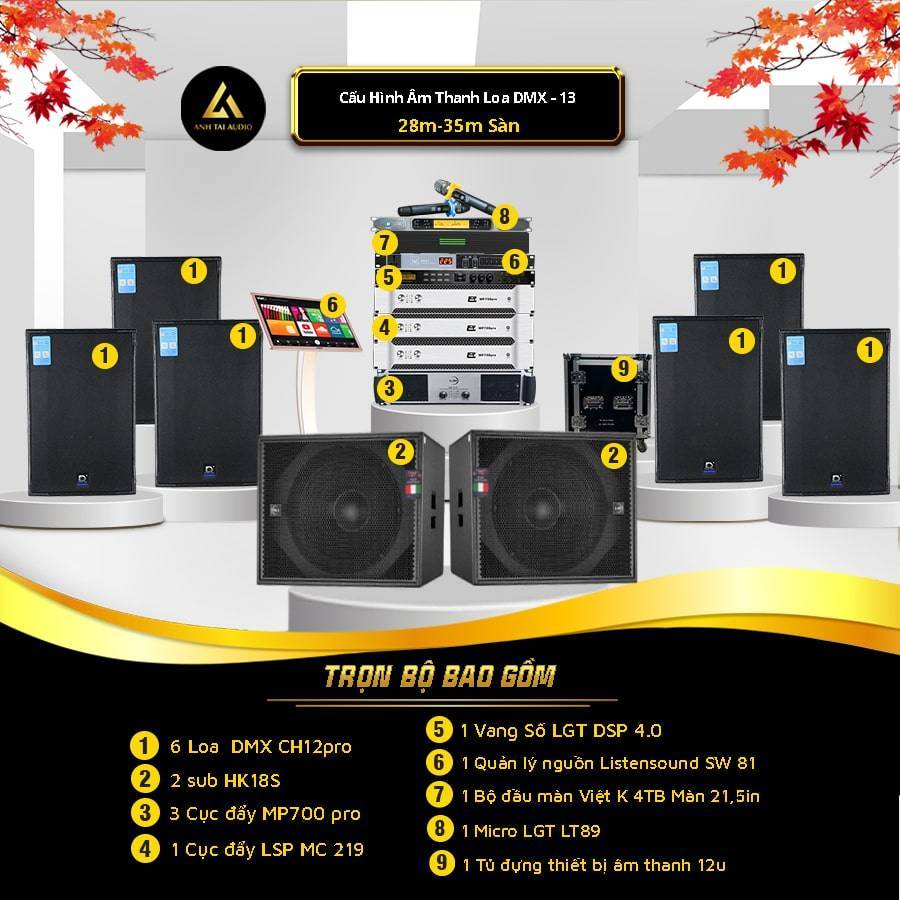 Dàn karaoke kinh doanh DMX 13 cho phòng 28-35m2 01