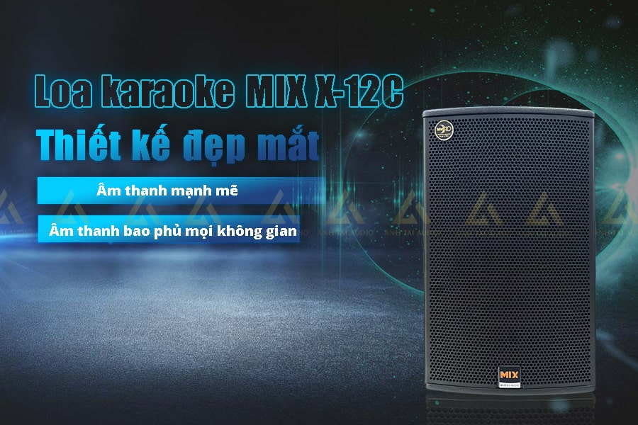 Loa karaoke MIX X12C sở hữu một vẻ ngoài cuốn hút với thiết độc đáo sáng tạo cùng những đường nét tinh xảo