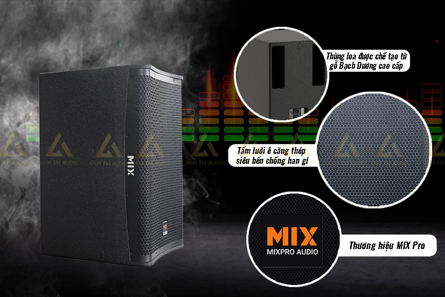 Các sản phẩm của loa karaoke Mixpro được làm từ gỗ Bạch Dương cao cấp, mang lại chất âm cực tốt