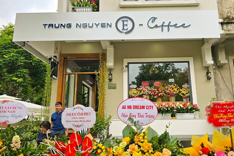 Lắp đặt âm thanh tại Trung Nguyên E-Coffee - khu đô thị Geleximco, An Khánh, Hoài Đức: Cafe ngon, âm thanh chất lượng