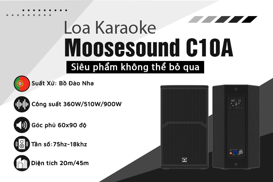 Chất lượng âm thanh của loa karaoke moosesound C10A